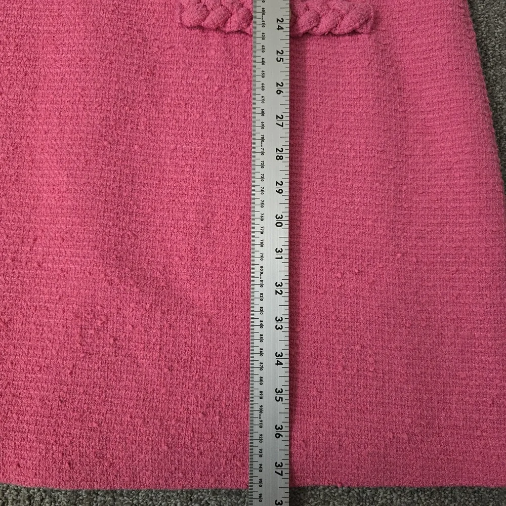 Tuckernuck Jackie Tweed Dress Womens XXL Pink Gold Button Short Sleeve Preppy - Picture 3 of 7